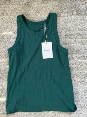 Everlane teal green tank 100% organic cotton size small nwt